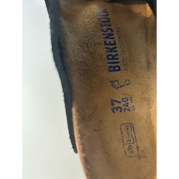 Arizona Soft Footbed Suede Leather Sandals in Black Size 37 / 6 / Pristine - Picture 8 of 10